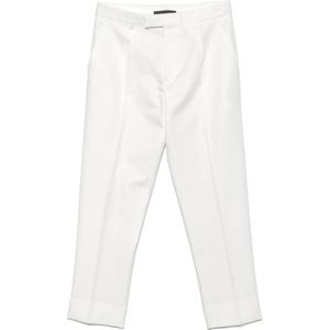 Zegna, Heren, Broeken, Wit, Maat: M Zijde,