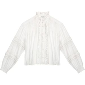 Isabel Marant, Dames, Blouses & Shirts, Wit, Maat: M Katoen,