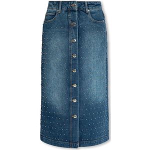 Munthe, Dames, Rokken, Blauw, Maat: XS Denim,