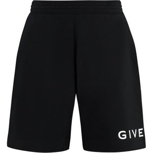 Givenchy, Heren, Korte broeken, Zwart, Maat: L Fleece,