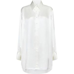 Maison Margiela, Dames, Blouses & Shirts, Wit, Maat: XS Zijde,