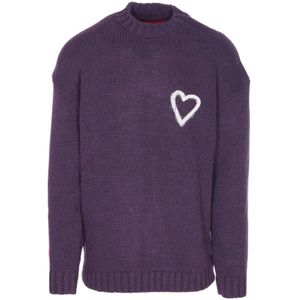 Vision OF Super, Heren, Truien, Paars, Maat: S Wol,