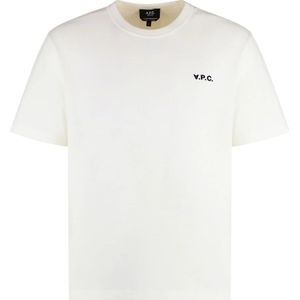 A.p.c. - Boxy Petit VPC T-shirt - Wit - Katoen