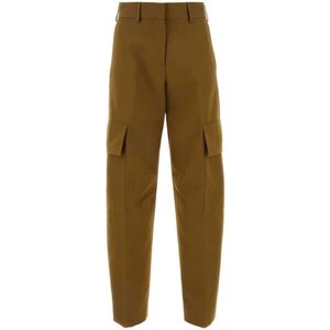 Palm Angels, Dames, Broeken, Bruin, Maat: 2XS Katoen,