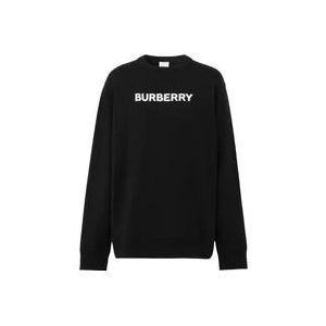Burberry Ronde hals gebreide trui voor heren , Black , Heren , Maat: XL
