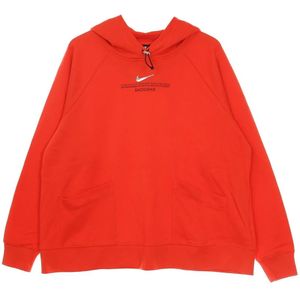 Nike, Dames, Sweatshirts & Hoodies, Oranje, Maat: 3XL Katoen,