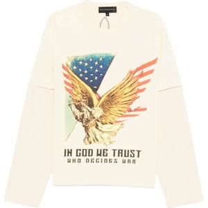 Who Decides War, Heren, Tops, Beige, Maat: M Jersey,