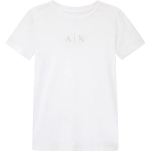 Armani Exchange - Printed Round Neck - Tops - Wit - Katoen