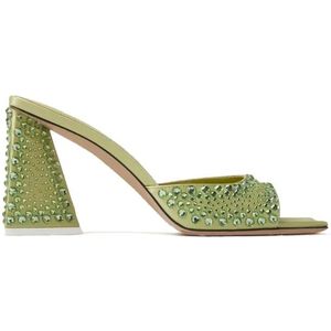 The Attico, Dames, Schoenen, Groen, Maat: 37 EU Satijn,