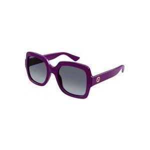Gucci Vierkante zonnebril - Trendy Urban Style , Purple , unisex , Maat: 54 MM