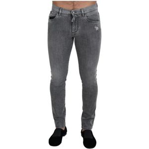 Dolce Gabbana - Slim-fit Jeans - Grijs - Katoen/Elastaan