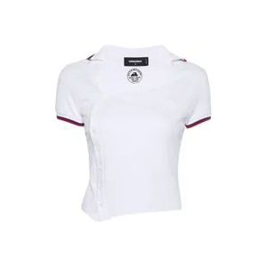 Dsquared2 Stijlvolle Polo , White , Dames , Maat: XS