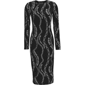 Versace Jeans Couture, Dames, Jurken, Zwart, Maat: 2XS