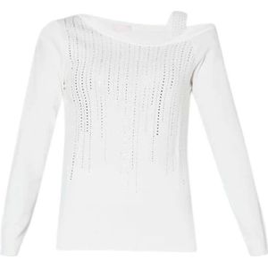 Liu Jo, Dames, Truien, Wit, Maat: M Viscose,