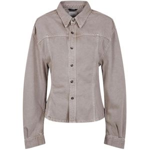 Haikure, Dames, Blouses & Shirts, Beige, Maat: M Katoen,