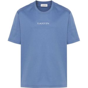 Lanvin, Heren, Tops, Blauw, Maat: L Jersey,