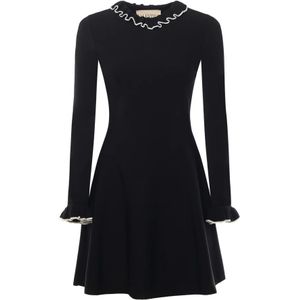 Valentino Garavani, Dames, Jurken, Zwart, Maat: L Viscose,