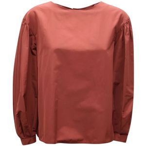 Max Mara, Dames, Blouses & Shirts, Roze, Maat: 3XS Katoen,