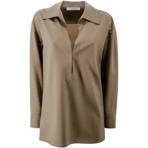 Philosophy di Lorenzo Serafini, Dames, Blouses & Shirts, Beige, Maat: 3XS