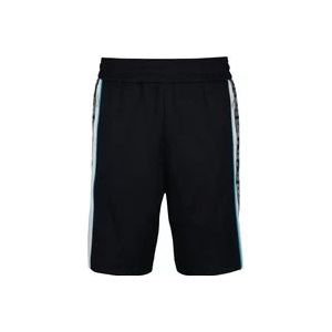 Fendi Blauwe Jersey Bermuda Shorts met Witte FF-strepen , Blue , Heren , Maat: M