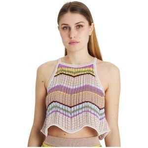 M Missoni, Dames, Tops, Veelkleurig, Maat: 2XS Katoen,
