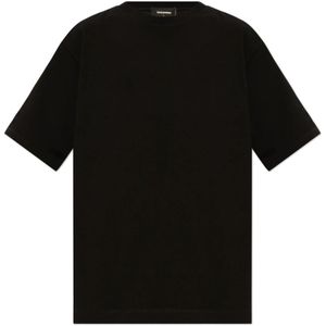 Dsquared2 T-shirt met logo , Black , Heren , Maat: 3XL