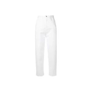 Moncler Witte Logo Mom Fit Jeans , White , Dames , Maat: 2XS