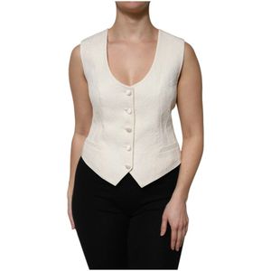 Dolce & Gabbana, Dames, Jassen, Wit, Maat: M Katoen,
