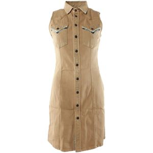 Diesel, Dames, Jurken, Bruin, Maat: XS Katoen,