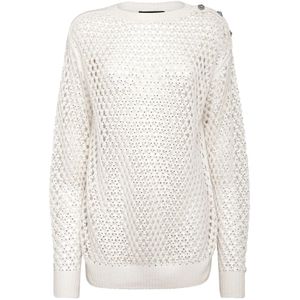 Philipp Plein, Dames, Truien, Wit, Maat: S Kasjmier,