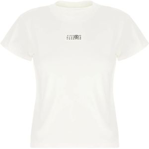 MM6 Maison Margiela, Dames, Tops, Wit, Maat: L Katoen,