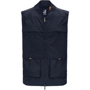 K-Way, Heren, Jassen, Blauw, Maat: M Katoen,