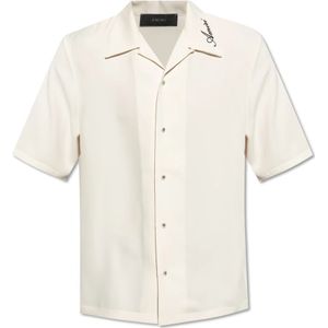 Amiri, Heren, Overhemden, Beige, Maat: 2XL Poliester,