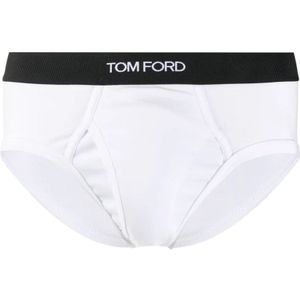 Tom Ford - Briefs met Logo - Wit - Katoen
