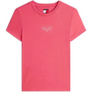 Tommy Jeans - Ess Logo 1 - T-shirt - Slim Fit - Korte Mouwen