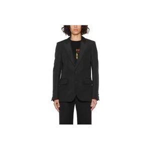 Dsquared2 Blazer , Black , Dames , Maat: 3XS