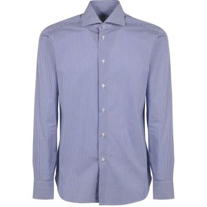 Borriello Napoli, Heren, Overhemden, Blauw, Maat: 2XL Katoen,