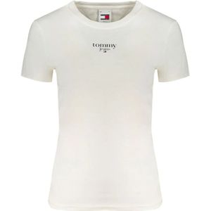 Tommy Hilfiger - T-shirt - Wit - Korte Mouwen - Ronde Hals - Logoprint