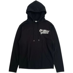 Off White, Heren, Sweatshirts & Hoodies, Zwart, Maat: S Katoen,