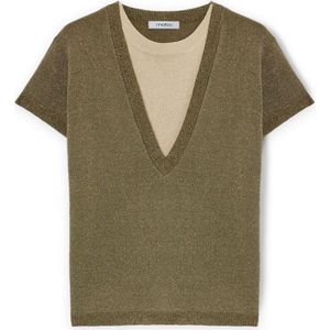 Motivi, Dames, Truien, Groen, Maat: XS Viscose,