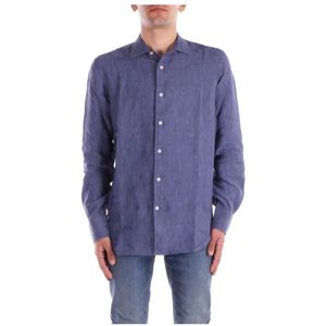 Saint Barth, Heren, Overhemden, Blauw, Maat: S Denim,