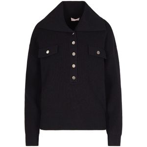 Liu Jo, Dames, Truien, Zwart, Maat: S Viscose,