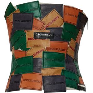 Dsquared2, Dames, Tops, Veelkleurig, Maat: S Leer,