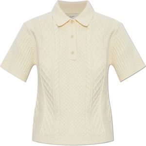 JW Anderson, Dames, Truien, Beige, Maat: XS Leer,