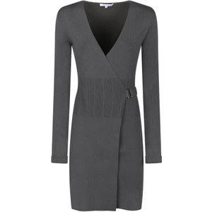 Patrizia Pepe, Dames, Jurken, Grijs, Maat: M Wol,