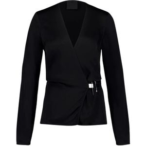 Givenchy, Dames, Tops, Zwart, Maat: XS Satijn,