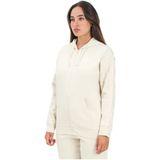 Puma - Witte Zip Essentials Tape Sweater - Sweatvest - Dames