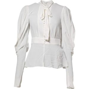 Dolce & Gabbana, Dames, Blouses & Shirts, Wit, Maat: 2XS Viscose,
