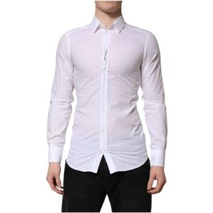 Dolce & Gabbana, Heren, Overhemden, Wit, Maat: 4XS Katoen,