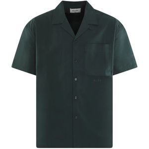 Olaf Hussein, Heren, Overhemden, Groen, Maat: L Linnen,